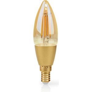 Slimme Wifi E14 LED Filamentlamp - Kaars - 4,9W - Warm Wit - 1800K tot 3000K - Wit