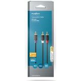 Nedis - Subwoofer/Tulp Mono - Tulp Stereo Audio Kabel - Zwart - 3 Meter