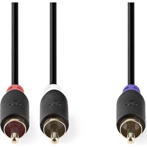 Nedis Subwoofer-Kabel | RCA Male naar 2x RCA Male | 3 m | 4.0 mm | 1 stuks - CABW24000AT30 CABW24000AT30