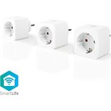 SmartLife Slimme Stekker - Wi-Fi - 3680 W - Type F (CEE 7/3) - 0 - 55 °C - Android / IOS - Wit - 3 Stuks