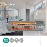 Nedis Badkamer verwarming - 1200 W - 2 Verwarmingsmodi - X4 - Grijs