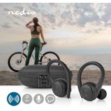 Nedis Draadloze Oordopjes Bluetooth - 4 uur batterijduur - Drukbediening - Charging case - Microfoon - Spraakbesturing - Oorhaken - Zwart
