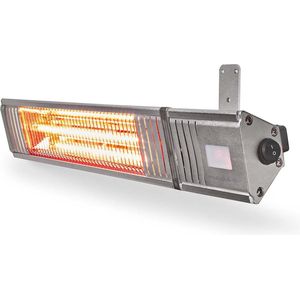Nedis Patio Verwarmer - 2000 W - 9 Warmte Standen - Wandmontage - IP65 - Aluminium
