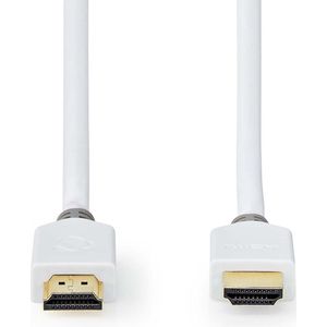 NEDIS High Speed ​​​​HDMI ™ kabel met Ethernet | HDMI ™ stekker | HDMI ™ stekker | 4K @60Hz | 18 Gbps | 1,5 m | rond | PVC | wit | doos 1,5 m wit