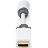 Nedis USB-C Adapter - USB 2.0 - USB-C Male - 3,5 mm Female - 0.10 m - Rond - Verguld - PVC - Wit - Doos