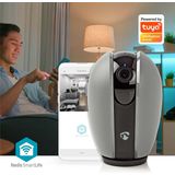 Nedis - SmartLife Camera - Binnen - Donkergrijs/Wit - Wi-Fi - Full HD 1080p