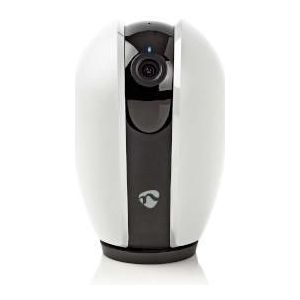 Nedis SmartLife Camera voor Binnen - Wi-Fi - Full HD 1080p - Pan tilt - Cloud Opslag (optioneel) / microSD (niet inbegrepen) - Met bewegingssensor - Nachtzicht - Donkergrijs / Wit