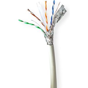Nedis - SF/UTP CAT6a Netwerkkabel - Grijs - 305 Meter - Dubbel Afscherming