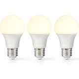 Nedis - LBE27A601P3 - Led-lamp - Warm Wit - 4,9 W - 3 Stuks