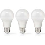 Nedis - LBE27A601P3 - Led-lamp - Warm Wit - 4,9 W - 3 Stuks