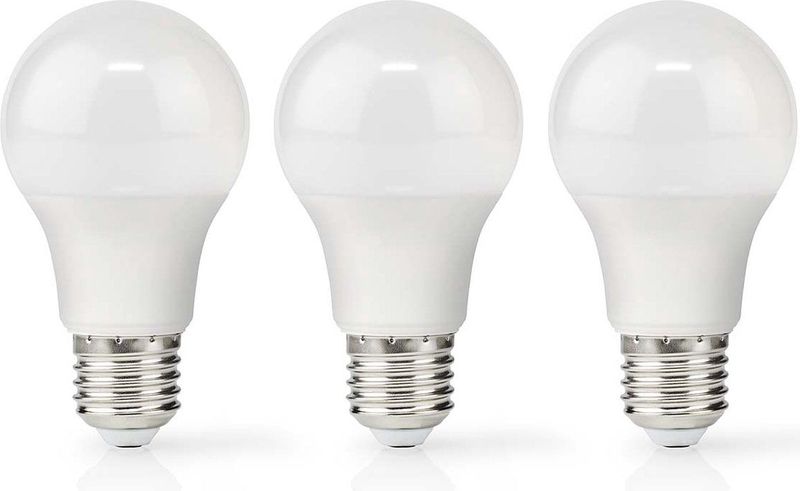 Nedis - LBE27A601P3 - Led-lamp - Warm Wit - 4,9 W - 3 Stuks