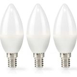 Nedis - LBE14C352P3 - Led-lamp - Warm Wit - Frosted - 3 Stuks