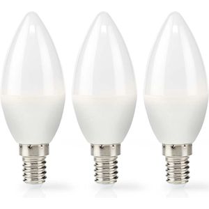 Nedis - LBE14C352P3 - Led-lamp - Warm Wit - Frosted - 3 Stuks