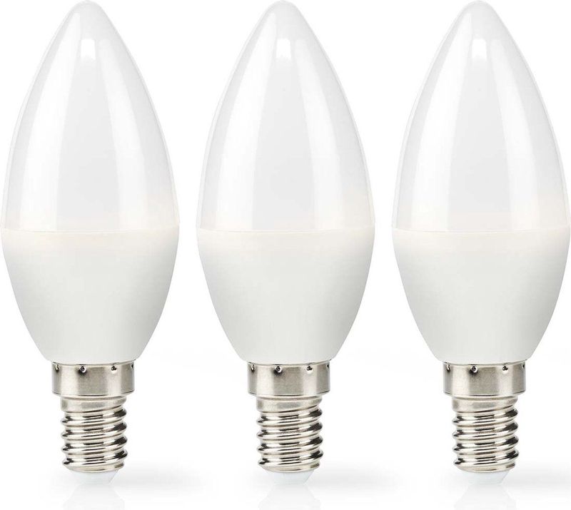 Nedis - LBE14C352P3 - Led-lamp - Warm Wit - Frosted - 3 Stuks
