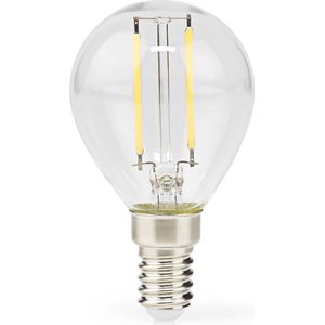 Nedis - E14 Led Lamp - Kogel - Warm Wit Licht - 2W, 250lm