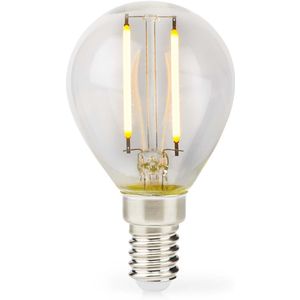 LED-Filamentlamp E14 | G45 | 2 W | 250 lm | 2700 K | Warm Wit | Aantal lampen in verpakking: 1 Stuks | Doorzichtig