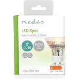 Nedis LED-Lamp GU10 | 4.5 W | 345 lm | 2700 K | 1 stuks - LBGU10P163 LBGU10P163