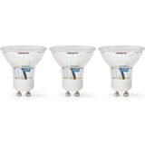 Nedis - LBGU10P163P3 - Led-lamp - Warm Wit - 4.5 W - GU10 - 3 Stuks