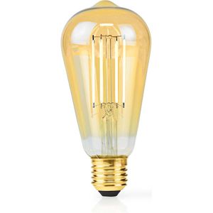 Nedis - LBDE27ST64GD1 - Led-Filamentlamp - Goud - Dimbaar - E27 Fitting