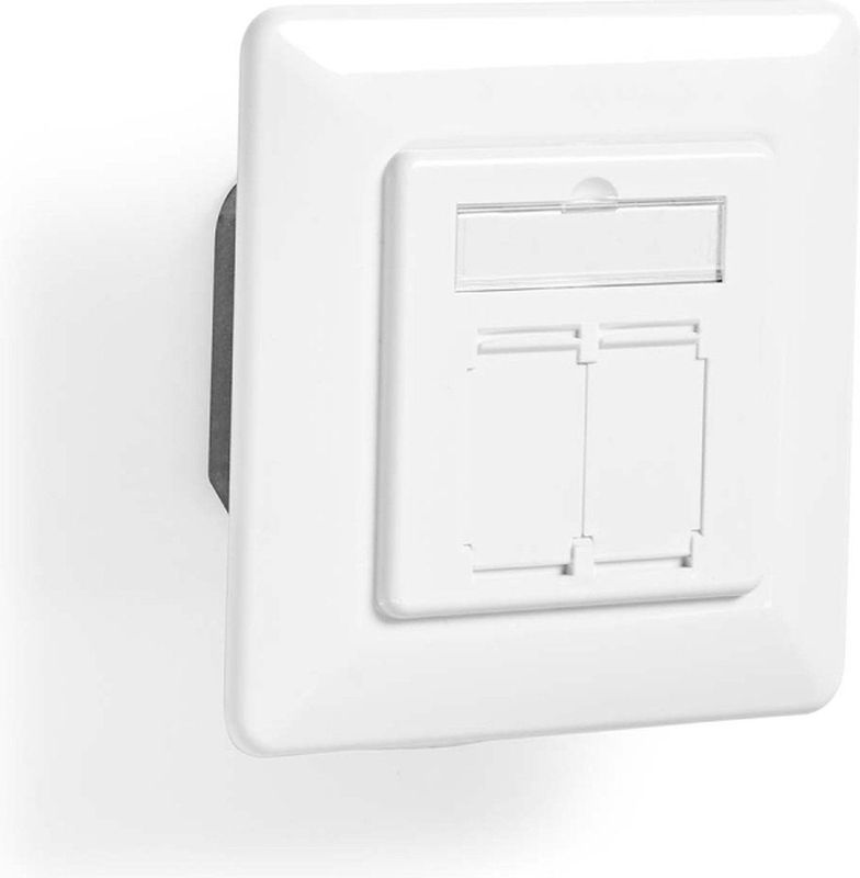 Nedis - Cat7 Wandcontactdoos - 2 x RJ45 - FTP - Inbouw - Verticaal