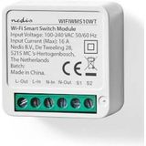 Nedis - Slimme Wifi Stroomschakelaar - Wit - Tot 3680W - Kroonsteen Aansluiting