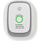 Nedis SmartLife Gasdetector - Zigbee 3.0 - Netvoeding - Levenscyclus sensor: 5 Jaar - EN 50194-1:2009 - Android™ / IOS - Met testknop - 75 dB - Wit