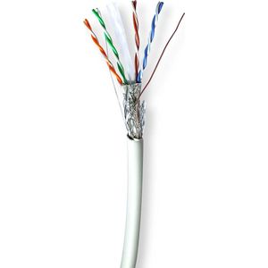 Nedis Netwerk Kabel Rol | CAT6 | Solid | S/FTP | Koper | 305.0 m | Binnenshuis | Rond | LSZH | Grijs | Gift Box - CCBG8528GY305S