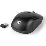 Nedis - KBMCW100BKND - Draadloos Toetsenbord En Muis - Zwart - Usb - Qwerty Scandinavisch