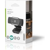 Nedis - Webcam - 2K@30fps - Zwart - Automatische Scherpstelling - Ingebouwde Microfoon