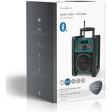Nedis - RDDB3100GN Bouwradio - Groen/Zwart - DAB+ FM Bluetooth 15W IP65
