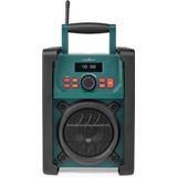 Nedis - RDDB3100GN Bouwradio - Groen/Zwart - DAB+ FM Bluetooth 15W IP65