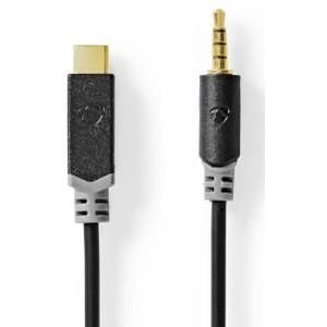 Nedis USB-C naar 3,5mm Jack audio kabel - actief / zwart - 1 meter
