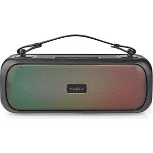 Bluetooth Speaker 3000mAh AUX USB RGB Ledverlichting 30 Watt Zwart