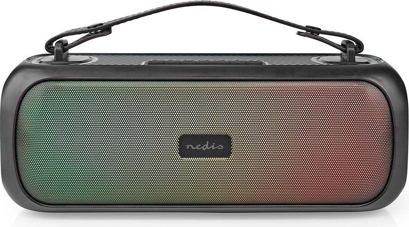 Bluetooth Speaker 3000mAh AUX USB RGB Ledverlichting 30 Watt Zwart