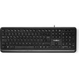 Nedis - Bedraad Toetsenbord - Zwart - USB-A - QWERTZ DE-Layout