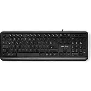 Nedis - Bedraad Toetsenbord - Zwart - USB-A - QWERTZ DE-Layout