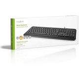 Nedis - KBMU200BKIT - Bedraad Toetsenbord - USB-A - QWERTY - Italiaans - 1 Stuks