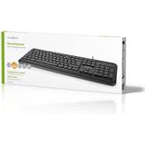 Nedis - KBMU200BKIT - Bedraad Toetsenbord - USB-A - QWERTY - Italiaans - 1 Stuks