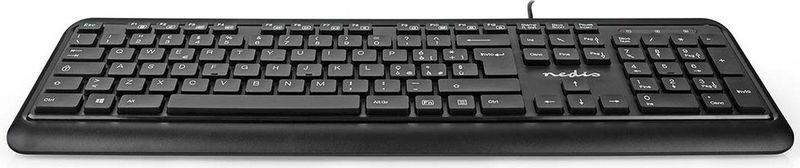 Nedis - KBMU200BKIT - Bedraad Toetsenbord - USB-A - QWERTY - Italiaans - 1 Stuks