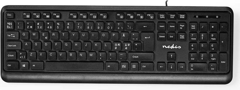 Nedis - Toetsenbord - Bedraad - Membraam - Multimedia - Zwart