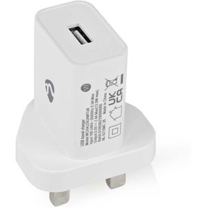 Nedis Oplader | 12 W | Snellaad functie | 1x 2.4 A | Outputs: 1 | USB-A | Single Voltage Output - WCHAU242AWTUK