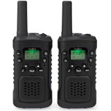 Nedis Walkie Talkie Set 2 Handsets 6 Km Frequentiekanalen 8 PTT / VOX 3 Uur Koptelefoonoutput Zwart