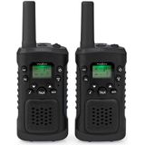 Nedis Walkie Talkie Set - 2 Handsets - 6 Km Bereik - Zwart