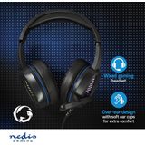 Nedis - Gaming Headset - Over-Ear - USB-A - LED - 7.1 Surround Sound