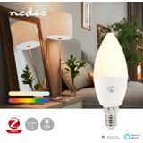 Nedis - Zigbee 3.0 E14 LED Lamp - Kaars - Wit - 2200-6500K