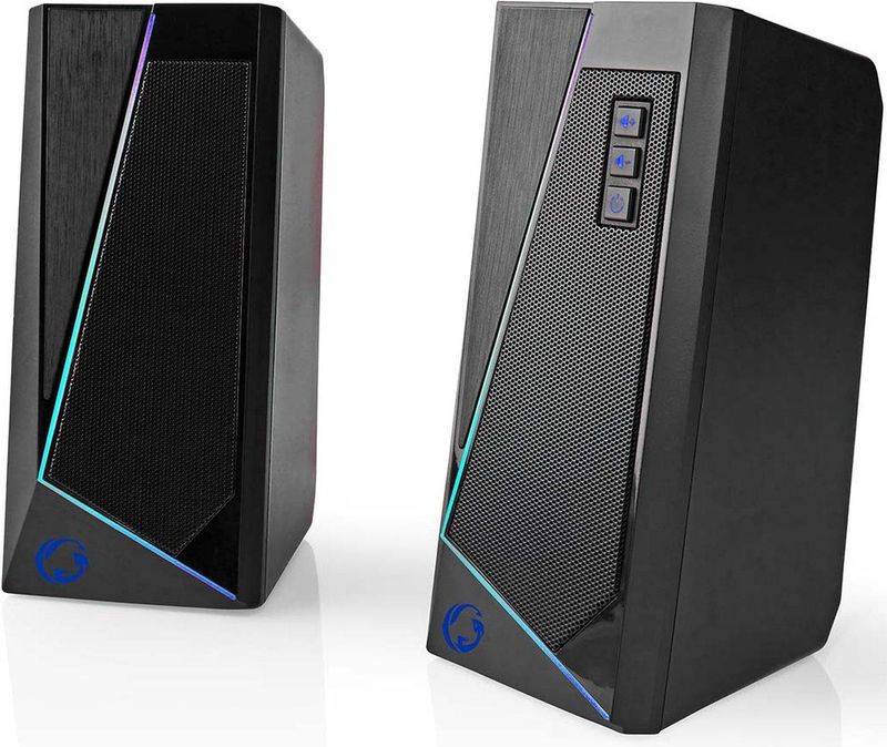 Gaming Speaker | Speaker-kanalen: 2.0 | USB Gevoed | 3,5 mm Male | 18 W | LED | Volumebediening