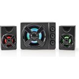 Nedis - Gaming 2.1 Subwoofer Speakerset - Zwart - LED Verlichting