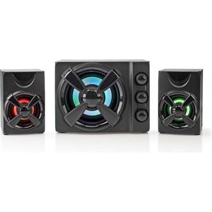 Nedis GSPR31021BK Gaming Speaker 2.1 USB Gevoed 33W LED Volumebediening