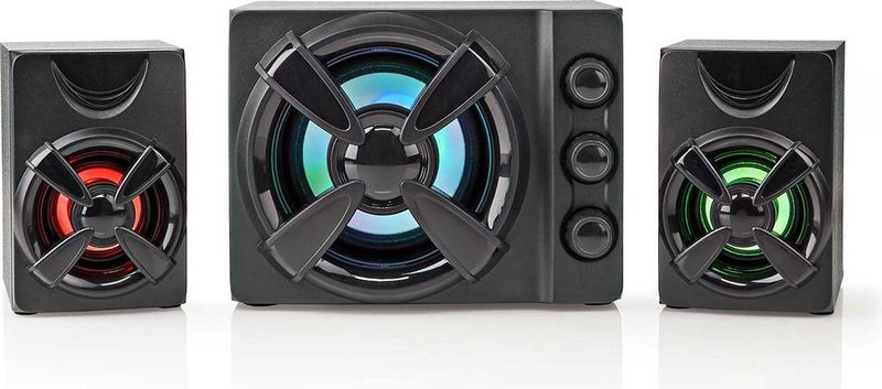 Nedis - Gaming 2.1 Subwoofer Speakerset - Zwart - LED Verlichting