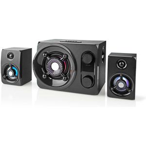 Nedis GSPR41021BK Gaming Speaker 2.1 75W LED Volumebediening